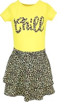 Babes & Binkies Setje Chilly panter Kids Geel - Maat 98/104