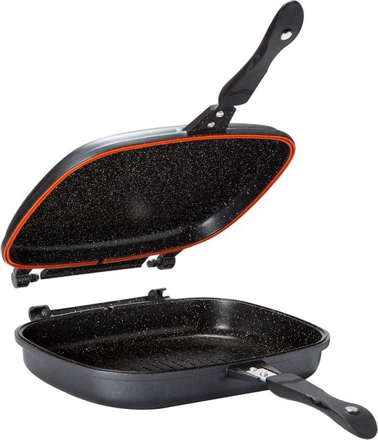 food appeal Black Marble dubbele grillpan | Individueel en samen te  gebruiken dankzij... | bol.com