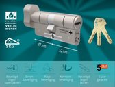 M&C Move cilinderslot met Knop OVAAL 47x52 mm - SKG*** - Politiekeurmerk Veilig Wonen