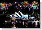 Scratch Art  Sydney opera house - 410 x 287 mm - Kras tekeningen - Scratch painting