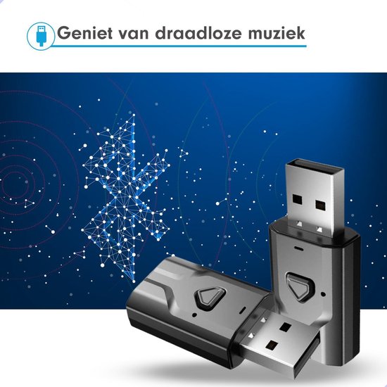 2 In 1 USB Bluetooth Transmitter & Receiver - Zender en Ontvanger - Bluetooth 5.0 - 15 Meter Bereik - bluetooth dongle - Bluetooth Adapter & Receiver - Eye For Solutions