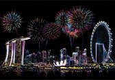 Scratch Art  Singapore Firework - 410 x 287 mm - Kras tekeningen - Scratch painting