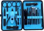 XYZ Goods - Manicure en Pedicure set - 18 Delige-set inclusief nagelknipper in nette lederen opberg etui