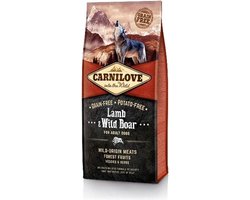 Carnilove Hondenvoer Lam Wildzwijn 12kg - Graanvrij, Hoog Vleesgehalte, Met Groenten en Fruit