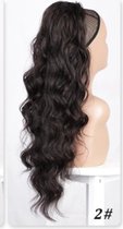 Long wavy , big curls ponytail hair Drawstring dark brown -Paardenstaart Haar Extension donkerbruin kwaliteit Lang Krullend 26 inch ( 66cm )  #2