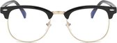 Oculaire | Leesbril +1,50 | Zwart| Goud-accent | Inclusief brillenkoker en microvezel doek|