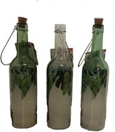 LED Verlichting Fles met tropische print - 3x AAA