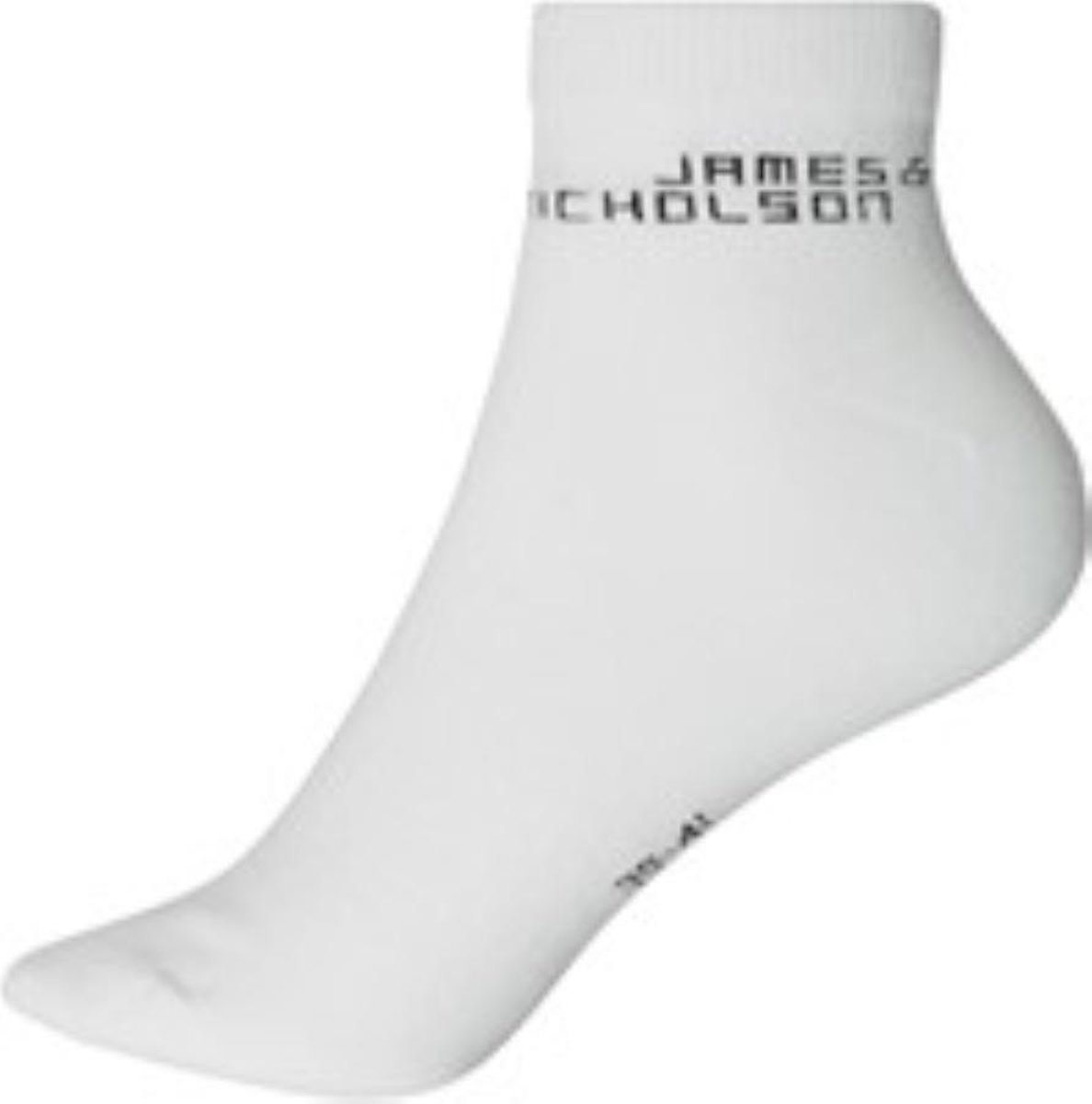James en Nicholson biologisch katoenen Sneaker Sokken, Wit, Maat 35-38, Per Paar.