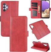 Samsung Galaxy A32 (5G) - hoesje - MobyDefend Luxe Wallet Book Case (Sluiting Zijkant) - Rood - GSM Hoesje - Telefoonhoesje Geschikt Voor: Samsung Galaxy A32 (5G)