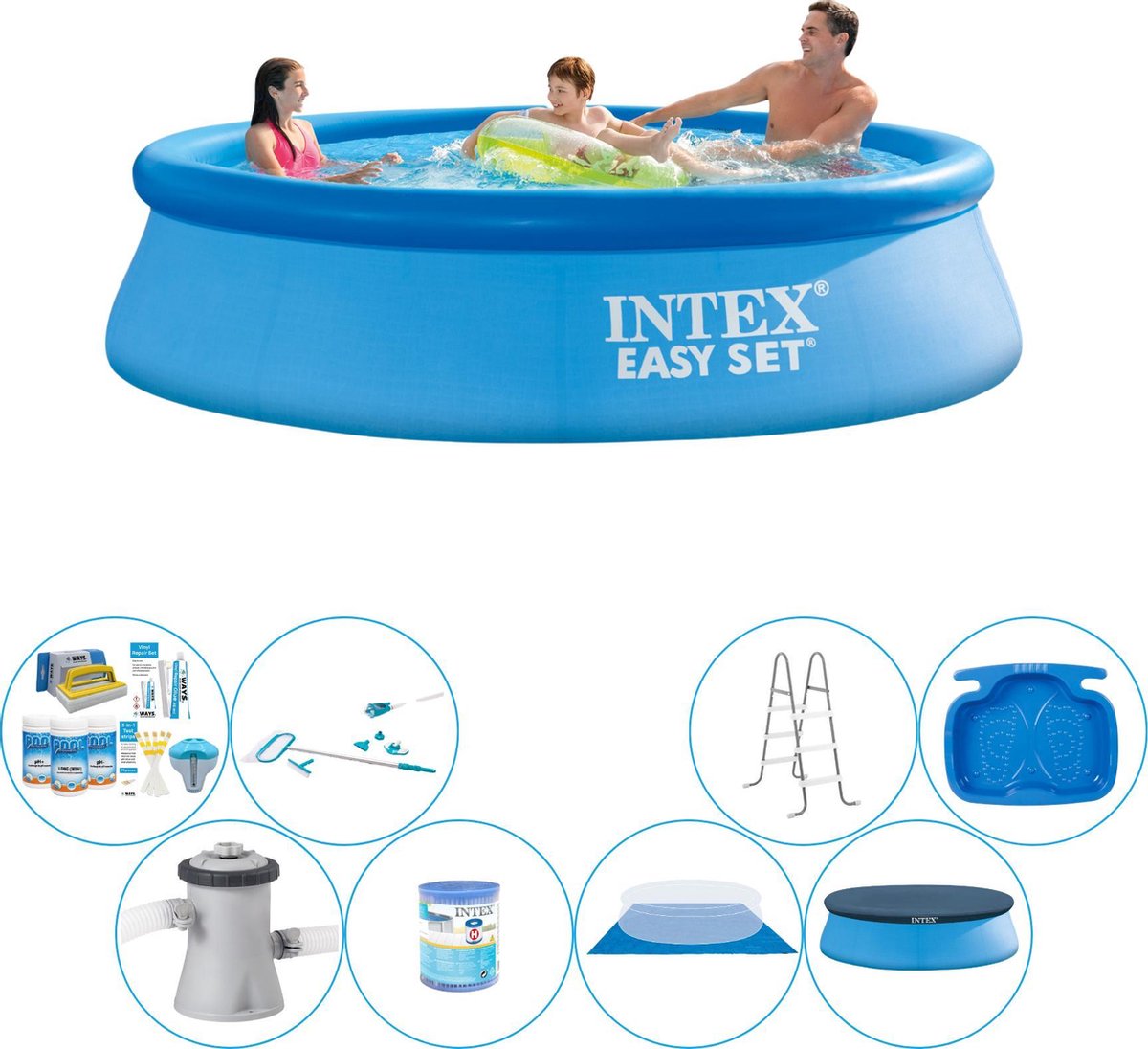 Easy Set Zwembad - 305 x 76 cm - Inclusief Accessoires