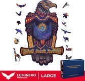 Luminero™️ - Jigsaw Houten Puzzel - Adelaar Large Formaat – Wooden puzzle - Leuk voor volwassenen - Unieke vormen - Educatieve puzzels - Fantastisch cadeau voor vrienden en gezinne