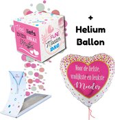 Boemby - Cadeau Fête des Mères - Cube de Confettis Explosant - Carte Fête des Mères - Ballon Fête des Mères - Chère Maman - Coffret Cadeau Fête des Mères - Cadeau Fête des Mères pour Maman - Original et Uniek