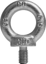 QLINQ oogbout M10 | diameter Ø 45 mm | verzinkt | max 230 kg