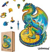 Uniwood™️ - Houten Puzzel volwassenen Jigsaw puzzels wooden puzzle unidragon puzzel 3d Draak A4