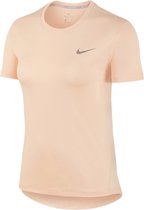 Nike - Miler Top Short Sleeve WMNS - Sportshirt Dames - L - Roze