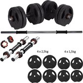 ECGSPOR Halterset / Dumbbell Set / Gewichten Set - 16 kg - Zwart