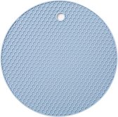 Multifunctionele Siliconen pannenonderzetter / ovenwanten - Hitte bestendig - Anti Slip - Honingraat - Blauw - 18 cm