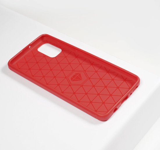 Coque souple BMAX Carbon pour Samsung Galaxy A51 / Coque soft / Coque de téléphone / BMAX de protection / Protection de téléphone -Rouge