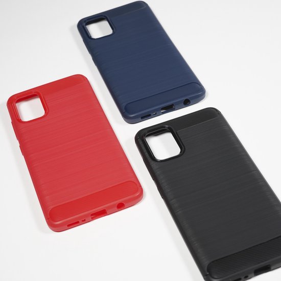 Coque souple BMAX Carbon pour Samsung Galaxy A51 / Coque soft / Coque de téléphone / BMAX de protection / Protection de téléphone -Rouge