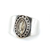 Edelsteen Ring Citrien 925 Zilver “Esahni” (Maat 17)