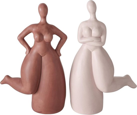 beeld curvy vrouw set van 2 stuks dames vrouwenbeeld