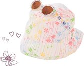 Götz poppen accessoire zomerhoedje met zonnebril voor babypop van 33cm