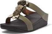 Fitflop™ Vrouwen Textiel  80005056 /   - Floral Slides - Groen - Maat 41