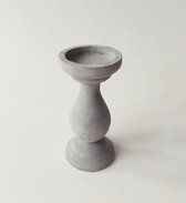 Kolony - Bougeoir - gris - céramique - béton - 20x10cm