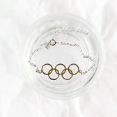 Zilveren Armband - OS - Peking - Beijing - Sieraad OS - Olympische Spelen - Olympische Ringen - Zilver - Olympics - Sportsieraad - Sieraad - Sportsieraden - Sieraden