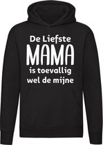De liefste mama is wel de mijne hoodie | mama | oma | moederdag | grappig | unisex | trui | sweater | hoodie | capuchon