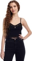 Vive Maria Crop top -S- Lilly Rib Zwart