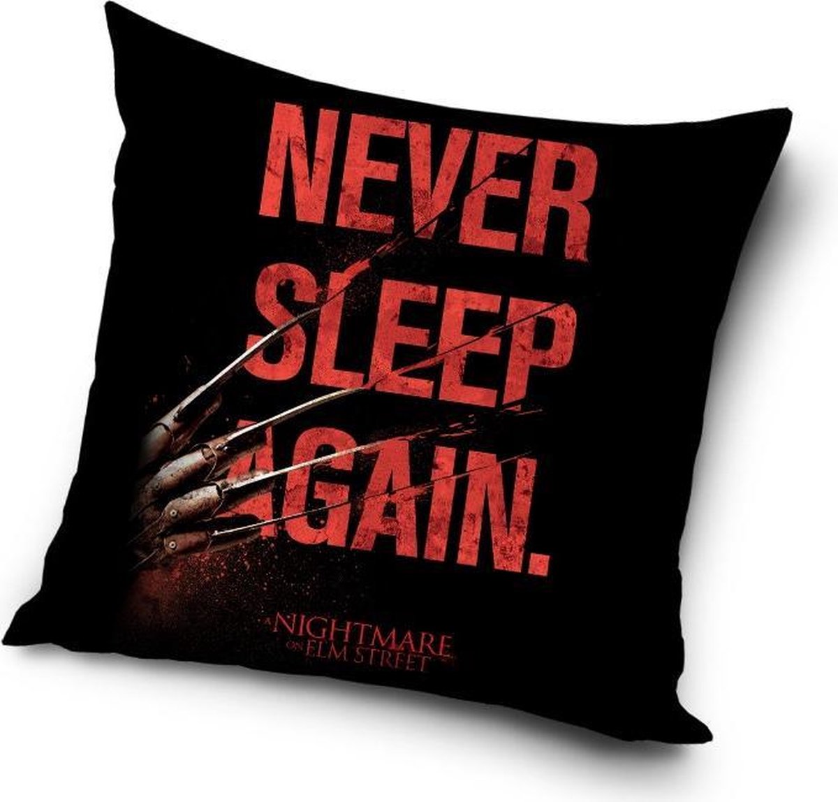 Nightmare on Elm Street Never Sleep Again - Sierkussen Kussen 40 x 40 cm (inclusief vulling met ritssluiting)
