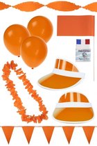 Oranje Koningsdag aankleed Pakket + Gratis tuinbroek oranje pluche