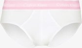 Calvin Klein Pro Stretch Hip Brief | Maat S | Wit met roze tailleband | Heren Slip | Mannen Ondergoed