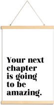 JUNIQE - Posterhanger Next Chapter -60x90 /Wit & Zwart