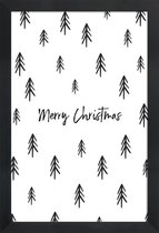 JUNIQE - Poster in houten lijst A Perfect Christmas -30x45 /Wit &