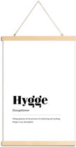 JUNIQE - Posterhanger Hygge -40x60 /Wit & Zwart