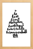 JUNIQE - Poster met houten lijst Tannenbaum -13x18 /Wit & Zwart