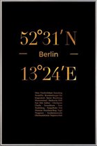 JUNIQE - Poster met kunststof lijst Berlin Icons gouden -40x60 /Goud &