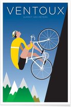 JUNIQE - Poster Ventoux -30x45 /Blauw & Geel