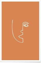 JUNIQE - Poster Perspective -60x90 /Bruin & Oranje