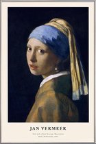 JUNIQE - Poster met kunststof lijst Jan Vermeer van Delft - Girl with