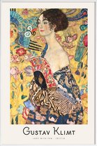 JUNIQE - Poster in kunststof lijst Klimt - Lady with Fan -13x18