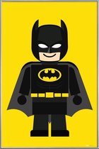 JUNIQE - Poster met kunststof lijst Batman Toy -20x30 /Geel & Zwart