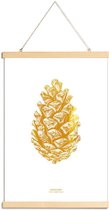 JUNIQE - Posterhanger Pinecone gouden -40x60 /Goud & Wit