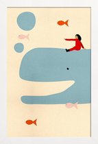 JUNIQE - Poster in houten lijst Een oceaanavontuur -60x90 /Kleurrijk