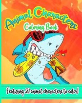 Animal Characters Coloring Book