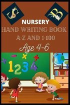 Nursery hand writing book, A-Z and 1- 100, age 4-6