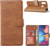 Xssive Hoesje voor Samsung Galaxy A10s - Book Case - Licht Bruin