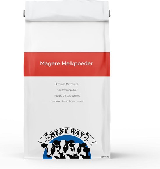 BEST WAY Magere Melkpoeder - Puur ingrediënt 25.0 KG- Puur ingrediënt